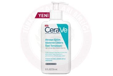 CERAVE AKNEYE EGILIM GOSTEREN CILTLERE OZEL TEMIZLEYICI YAGLI VE AKNELI CILTLER ICIN 236 ml şişe İlaç Görseli
