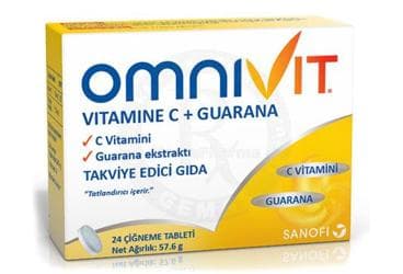OMNIVIT VITAMIN C GUARANA CIGNEME TABLET 24 tablet İlaç Görseli