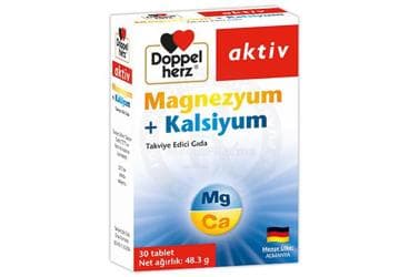 DOPPELHERZ MAGNEZYUM + KALSIYUM TABLET 30 tablet İlaç Görseli