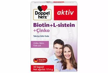 DOPPELHERZ BIOTIN, L-SISTEIN, CINKO KAPSUL 30 kapsül İlaç Görseli