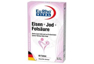EURHO VITAL EISEN JOD FOLSAURE TABLET 60 tablet İlaç Görseli