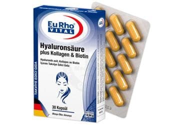 EURHO VITAL HYALURONSAURE PLUS KOLLAGEN BIOTIN ICEREN KAPSUL 30 kapsül İlaç Görseli