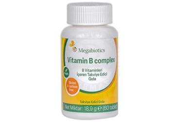 MEGABIOTICS VITAMIN B COMPLEX TAKVIYE EDICI GIDA 60 tablet İlaç Görseli