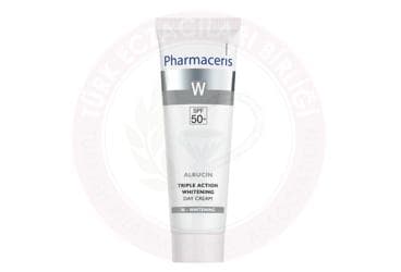 PHARMACERIS W ALBUCIN TRIPLE ACTION WHITENING DAY CREAM SPF50+ 30 ml tüp İlaç Görseli