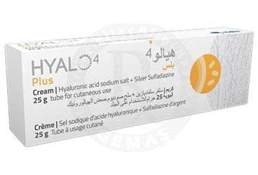 HYALO4 PLUS, HYALURONIK ASIT SODYUM TUZU VE GUMUS SULFADIAZIN KREM 25 gr tüp İlaç Görseli