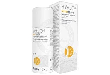 HYALO4 SILVERSPRAY, HYALURONIK ASIT, METALIK GUMUS , VITAMIN E ICEREN SUSPANSIYON SPREY 125 ml şişe İlaç Görseli