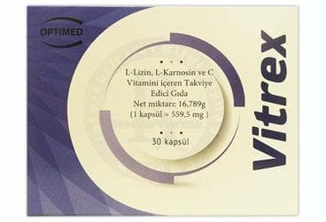 VITREX L-LIZIN, L-KARNITIN VE C VITAMINI ICEREN KAPSUL 30 kapsül İlaç Görseli