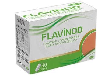 FLAVINOD FLAVONOID, VITAMIN, MINERAL ICEREN TAKVIYE EDICI GIDA 30 kapsül İlaç Görseli