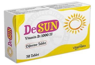 DESUN VITAMIN D3 CIGNEME TABLET 1000 IU 30 tablet İlaç Görseli
