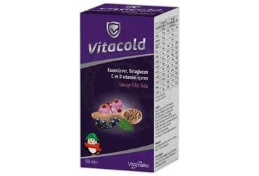 VITACOLD KARAMURVER, BETAGLUCAN, C VE D VITAMINI ICEREN TAKVIYE EDICI GIDA 100 ml şişe İlaç Görseli