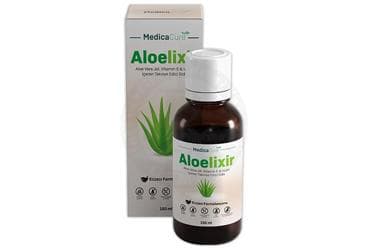 MEDIACURE ALOELIXIR ALOE VERA JEL, VITAMIN E VE INULIN ICEREN SIVI TAKVIYE EDICI GIDA 150 ml şişe İlaç Görseli