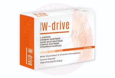 NASMED W-DRIVE BITKI EKSTRELERI VE VITAMIN KOMPLEKS ICEREN TAKVIYE EDICI GIDA KAPSUL 30 kapsül İlaç Görseli