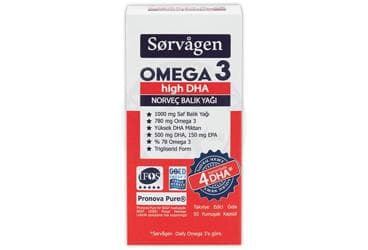 SORVAGEN OMEGA 3 HIGH DHA NORVEC BALIK YAGI 50 kapsül İlaç Görseli