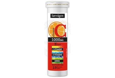 SORVAGEN VITAMIN C PLUS C VITAMINI, D VITAMINI VE CINKO ICEREN TAKVIYE EDICI GIDA 15 tablet İlaç Görseli