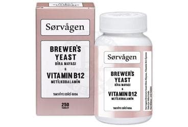 SORVAGEN BIRA MAYASI + VITAMIN B12 TAKVIYE EDICI GIDA TABLET 250 tablet İlaç Görseli