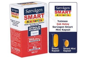 SORVAGEN SMART MINI TAKVIYE EDICI GIDA YUMUSAK KAPSUL 60 kapsül İlaç Görseli