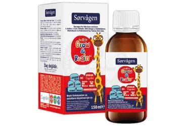 SORVAGEN GROW AND BRAIN FOR KIDS MULTIVITAMIN VE MINERAL SIVI TAKVIYE EDICI GIDA 150 ml İlaç Görseli