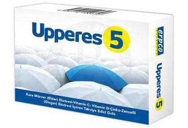 UPPERES 5 TAKVIYE EDICI GIDA KAPSUL 30 kapsül İlaç Görseli