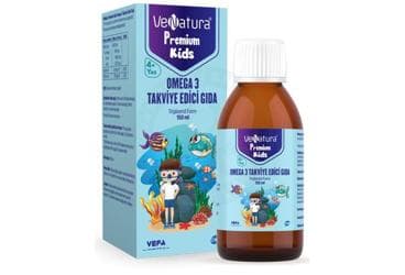 VENATURA PREMIUM KIDS OMEGA 3 ICEREN TAKVIYE EDICI GIDA 150 ml şişe İlaç Görseli
