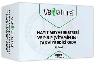 VENATURA HAYIT MEYVE EKSTRESI VE P-5-P (VITAMIN B6) ICEREN TAKVIYE EDICI GIDA 60 tablet İlaç Görseli