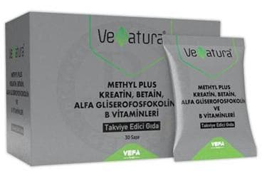 VENATURA METHYL PLUS KREATIN, BETAIN, ALFA GLISEROFOSFOKOLIN VE B VITAMINLERI ICEREN TAKVIYE EDICI GIDA 30 saşe İlaç Görseli