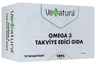 VENATURA OMEGA 3 TAKVIYE EDICI GIDA 50 kapsül İlaç Görseli