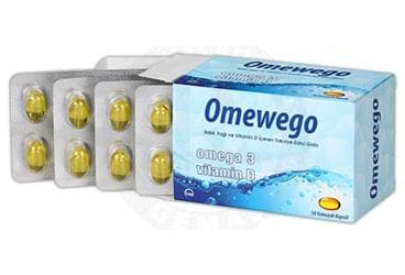 OMEWEGO OMEGA 3 VITAMIN D ICEREN YUMUSAK KAPSUL 50 kapsül İlaç Görseli