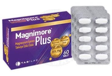 MAGNIMORE PLUS MAGNEZYUM ICEREN TAKVIYE EDICI GIDA 60 tablet İlaç Görseli