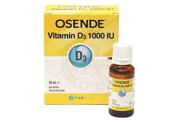 OSENDE VITAMIN D3 TAKVIYE EDICI GIDA 1000 IU 20 ml şişe İlaç Görseli