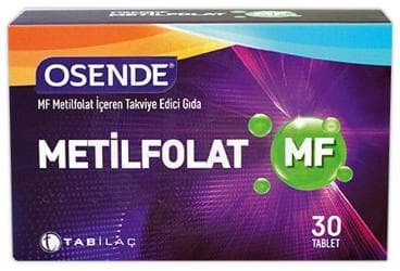OSENDE MF METILFOLAT ICEREN TAKVIYE EDICI GIDA TABLET 30 tablet İlaç Görseli