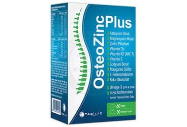 OSTEOZINC PLUS MULTIVITAMIN MULTIMINERAL OMEGA-4 ICEREN TAKVIYE EDICI GIDA 60 tablet x 30 kapsül İlaç Görseli
