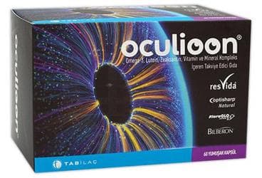 OCULIOON KAPSUL OMEGA-3, LUTEIN, ZEAKSANTIN, VITAMIN VE MINERAL KOMPLEKS ICEREN TAKVIYE EDICI GIDA 60 kapsül İlaç Görseli