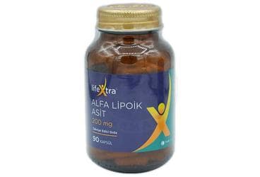 LIFEXTRA ALFA LIPOIK ASIT ICEREN KAPSUL TAKVIYE EDICI GIDA 90 kapsül İlaç Görseli