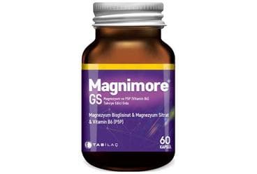 MAGNIMORE GS NAGNEZYUM VE P5P (VITAMIN B6) ICEREN TAKVIYE EDICI GIDA 60 kapsül İlaç Görseli
