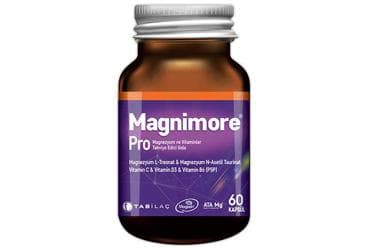 MAGNIMORE PRO MAGNEZYUM VE VITAMINLER ICEREN TAKVIYE EDICI GIDA 60 kapsül İlaç Görseli