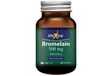 LIFEXTRA BROMELAIN TAKVIYE EDICI GIDA KAPSUL 500 mg 60 kapsül İlaç Görseli