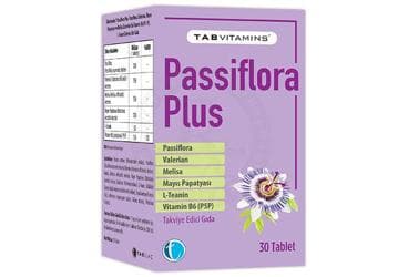 TABVITAMINS PASSIFLORA PLUS TAKVIYE EDICI GIDA TABLET 30 tablet İlaç Görseli