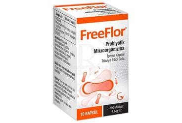FREEFLOR PROBIYOTIK MIKROORGANIZMA ICEREN TAKVIYE EDICI GIDA KAPSUL 10 kapsül İlaç Görseli