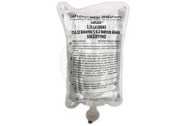 LAFLEKS 1/3 LAUDEKS (%3,33 DEKSTROZ-%0,3 SODYUM KLORUR) SOLUSYONU 500 ML (SETSIZ) İlaç Görseli