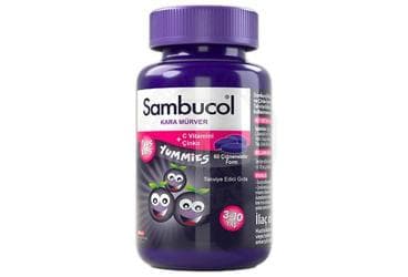 SAMBUCOL PLUS KIDS YUMMIES CIGNEME TABLET 60 tablet İlaç Görseli