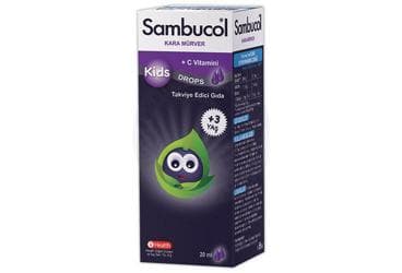 SAMBUCOL KIDS KARA MURVER ICEREN TAKVIYE EDICI GIDA 20 ml şişe İlaç Görseli
