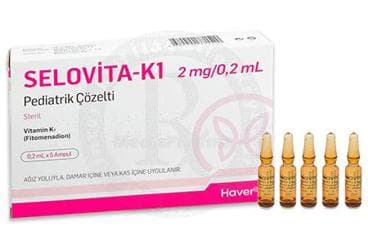 SELOVITA-K1 2 MG/0,2 ML PEDIATRIK COZELTI (5 ADET) İlaç Görseli