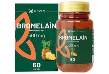 HAVER BROMELAIN TAKVIYE EDICI GIDA KAPSUL 500 mg 60 kapsül İlaç Görseli