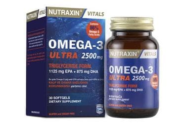 NUTRAXIN OMEGA 3 ULTRA TAKVIYE EDICI GIDA 2500 mg 30 kapsül İlaç Görseli