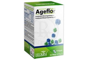 AGEFLOR PROBIYOTIK MIKROORGANIZMA VE PREBIYOTIK BILESEN ICEREN KAPSUL 10 kapsül İlaç Görseli