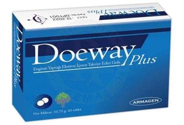 DOEWAY PLUS ENGINAR YAPRAGI EKSTRESI ICEREN TAKVIYE EDICI GIDA 45 tablet İlaç Görseli
