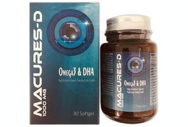 MACURES-D OMEGA 3 & DHA ICEREN TAKVIYE EDICI GIDA 1000 mg 30 kapsül İlaç Görseli