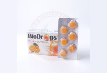 BIODROPS PORTAKAL & C VITAMINI PASTIL 18 pastil İlaç Görseli