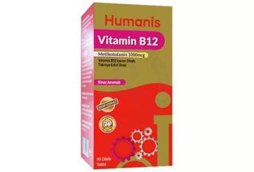 HUMANIS VITAMIN B12 ICEREN TAKVIYE EDICI GIDA DILALTI TABLET 90 tablet İlaç Görseli