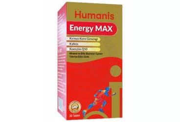 HUMANIS ENERGY MAX MINERAL VE BITKI EKSTRELERI ICEREN TAKVIYE EDICI GIDA TABLET 30 tablet İlaç Görseli